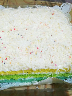 Foto resep Rainbow cake kukus