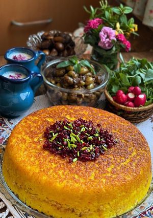 عکسی از دستور ته چین مرغ