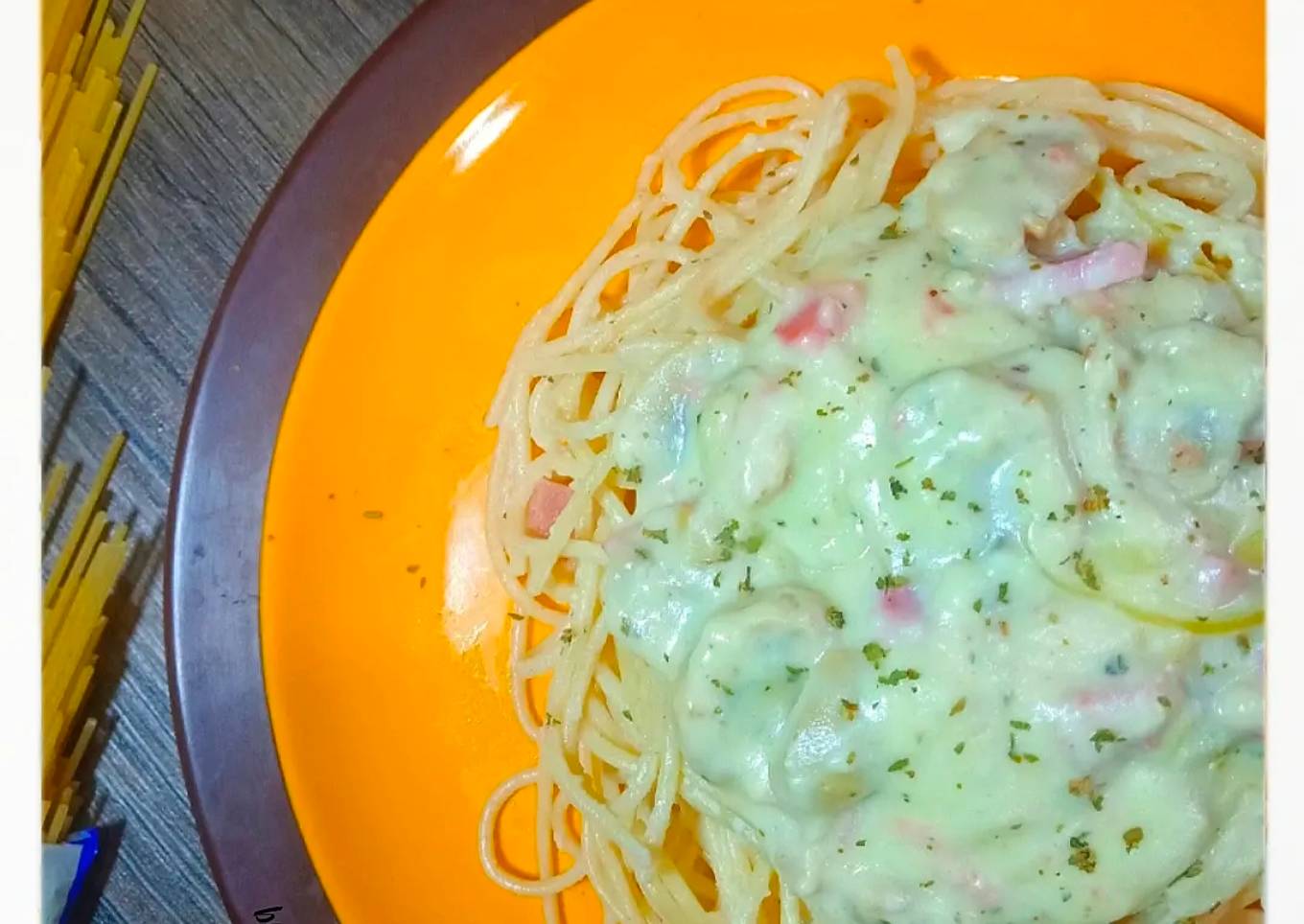 272. Spaghetti Krim Jamur Kancing