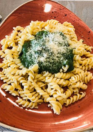 Una foto de Salsa de espinacas para pasta