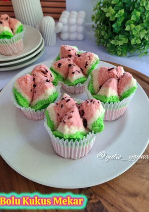 Foto resep Bolu Kukus Mekar (Semangka)