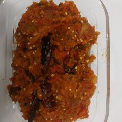 A picture of Baingan ka bharta.