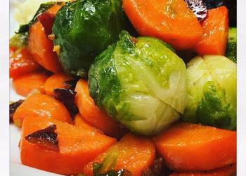 How to Make Perfect Garlicy Brussels Sprouts and Carrots with Crispy Bacon