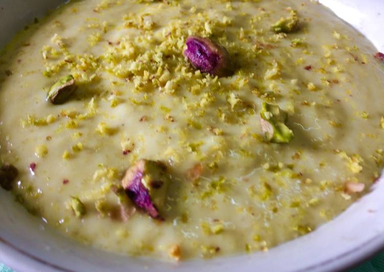 Recipe of Homemade Kesar Rice Pudding (Phirni)