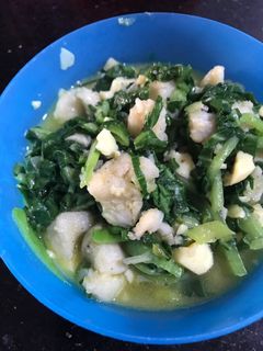 Foto resep Tumis sawi hijau ikan dori