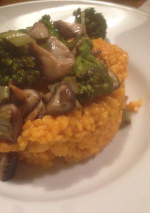 Una foto de Arroz con shiitake