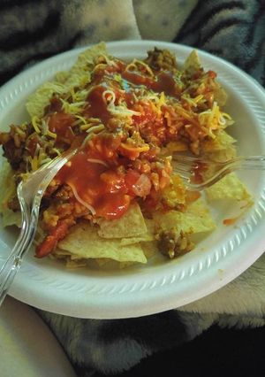 A picture of Easy Taco Rice Nachos.