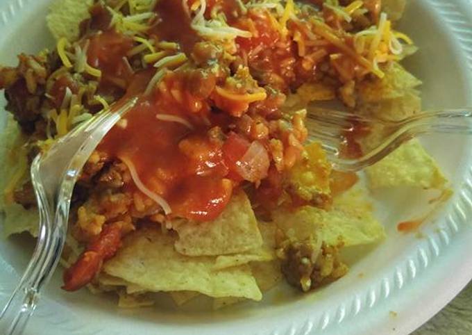 Easy Taco Rice Nachos