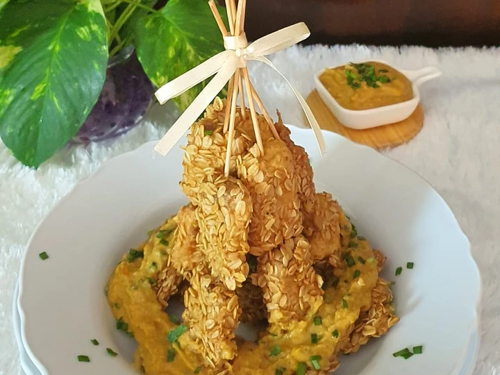 Langkah Gampang Membuat Resep Sate Ikan Dori Goreng Oat Saus Telur asin yang Bisa Manjain Lidah Anti Ribet, Lezat Sekali