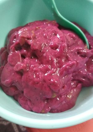 Foto resep MPASI buah naga + alpukat