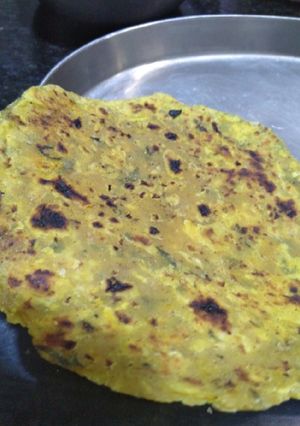 A picture of Dudhi thepla.