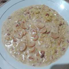 A picture of Mie Instan Carbonara.