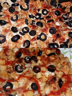 صورة لوصفة معكرونة بالدجاج والجبنة 🍝