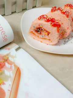 Foto resep Strawberry Japanese Rollcake