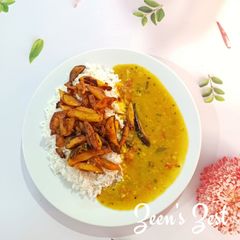 A picture of Bihari Daal Bhaat Bhujiya - Comfort Food Thali.