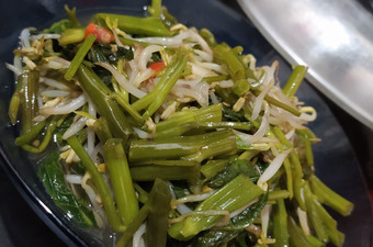 Resep Tumis Kangkung Toge/Cambah Praktis (Bumbu Iris) Anti Gagal