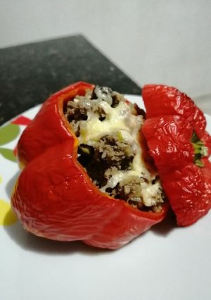 Una foto de Pimentones rellenos