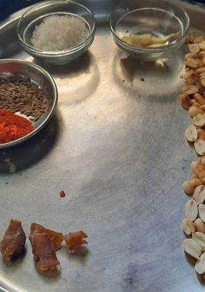 A picture of Dry peanut chutney.