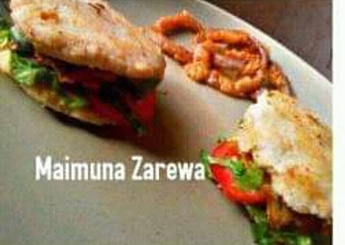 Step-by-Step Guide to Make Perfect Yam burger and onion ring