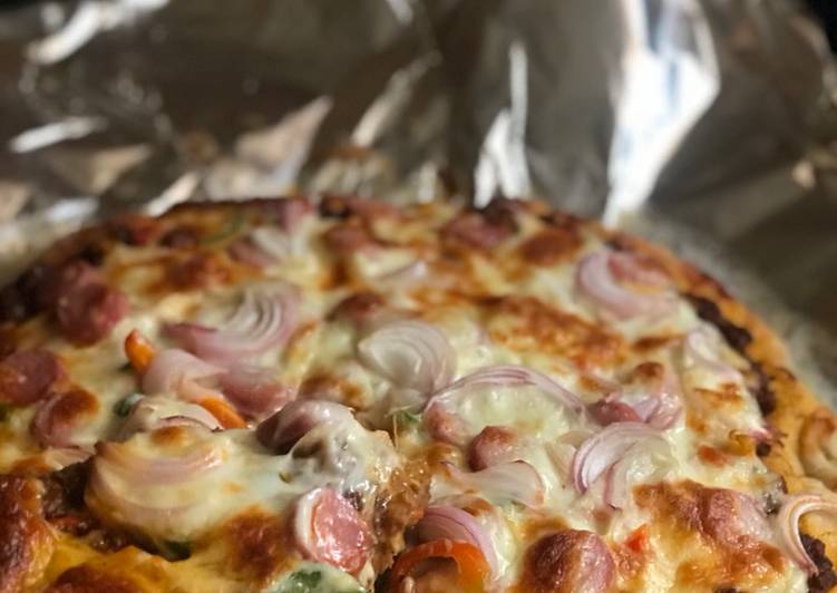 Minced meat pizza 🍕🤫