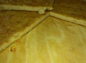 Una foto de faina (como el de la pizzería)