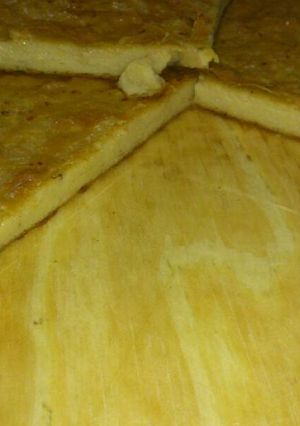Una foto de faina (como el de la pizzería)