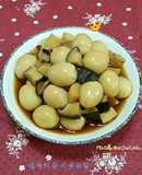 Trứng cút kho nấm 메추리알 버섯조림