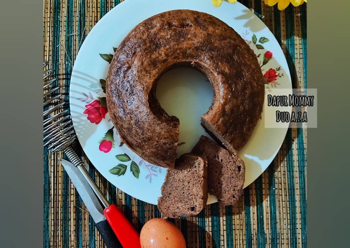 Bolu pisang kukus (coklat)