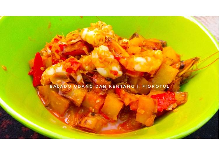 Resep Balado udang dan kentang Anti Gagal
