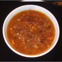 A picture of Sprouted moong matki sabji.