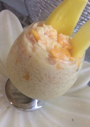 A picture of Mango chilled kheer.