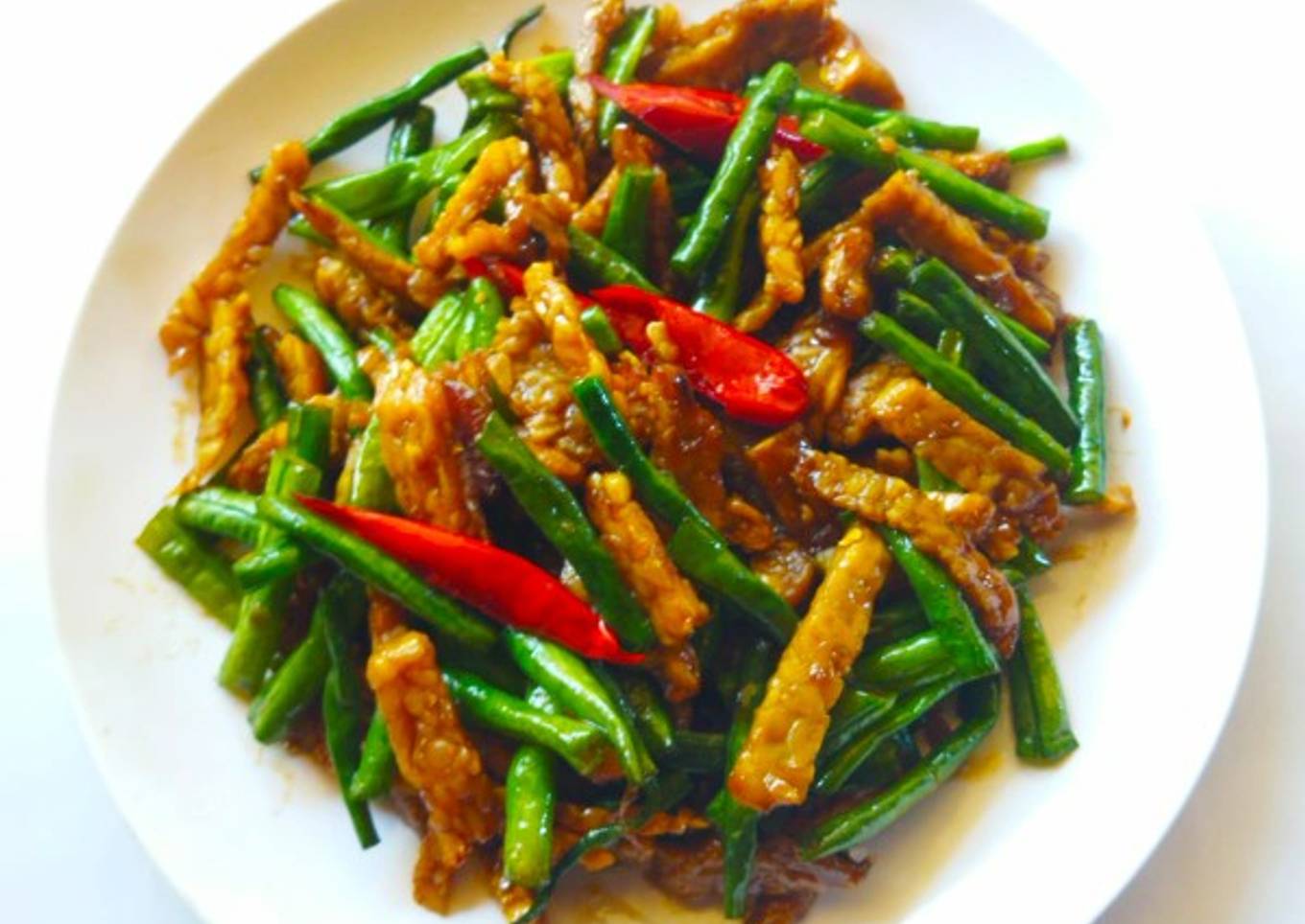 Tumis Tempe Kacang Panjang