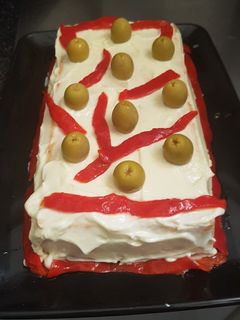 Una foto de Puding de pescado en el microondas