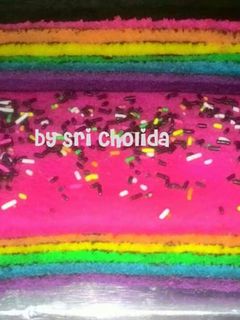 Foto resep Rainbow cake kukus