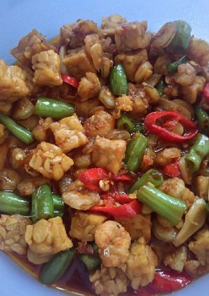 Foto resep Sambal goreng tempe buncis udang