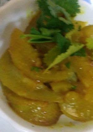A picture of Doodhi ki sabzi (kaddu).