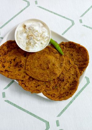 A picture of Oats, Carrot 🥕 Chilla.
