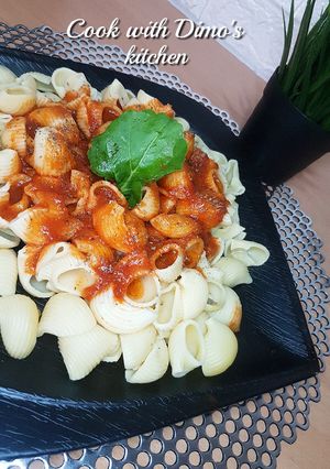 صورة لوصفة معكرونة بالصلصة الحمراء 👌👌😋😋😋
