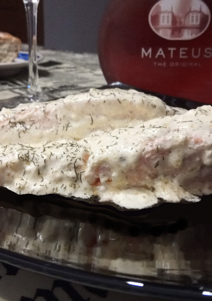 Una foto de Salmón en Papillote con crema de Philadelphia