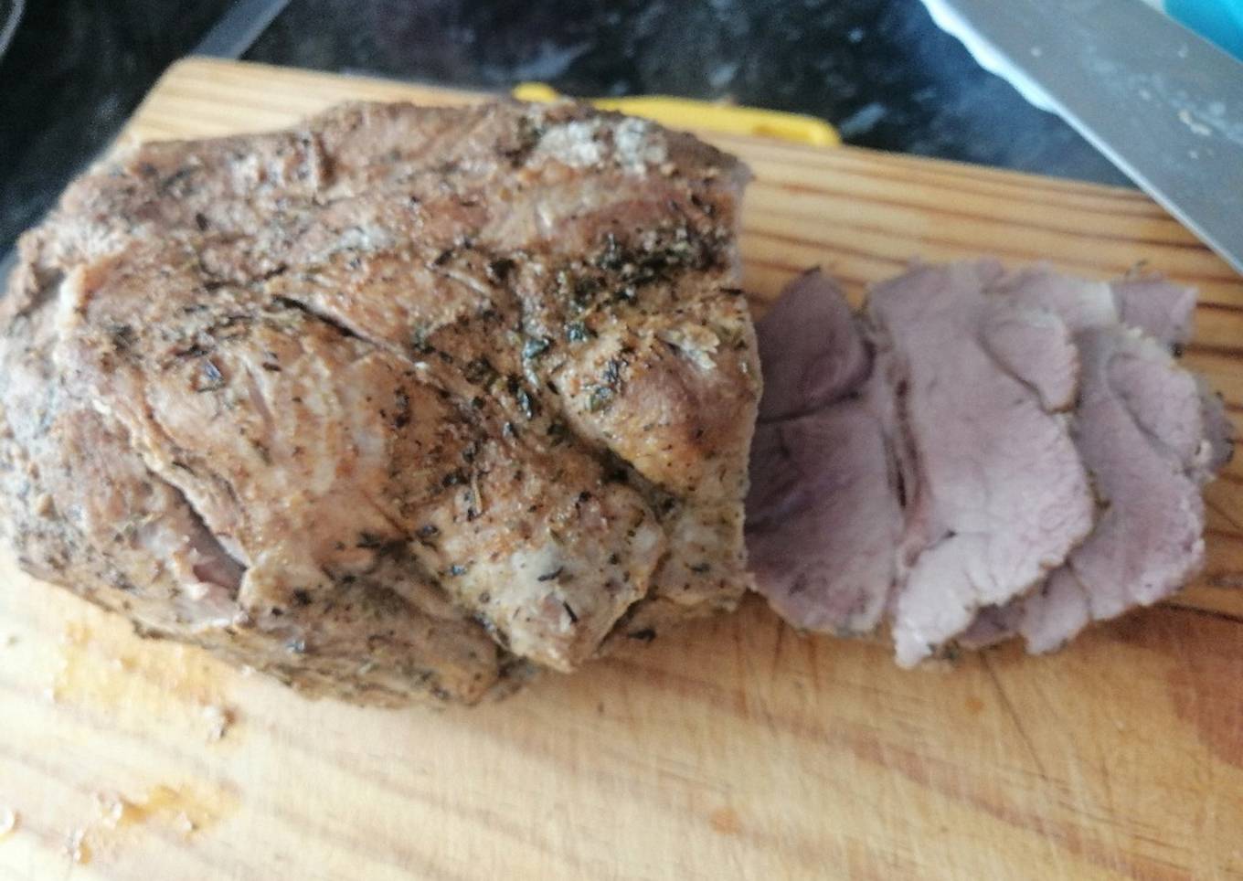 Cabezada de lomo a la sal y a mi manera en Monsieur Cuisine