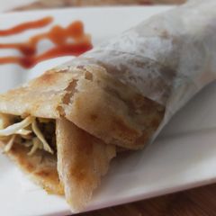 A picture of Qeema lobia paratha roll !.