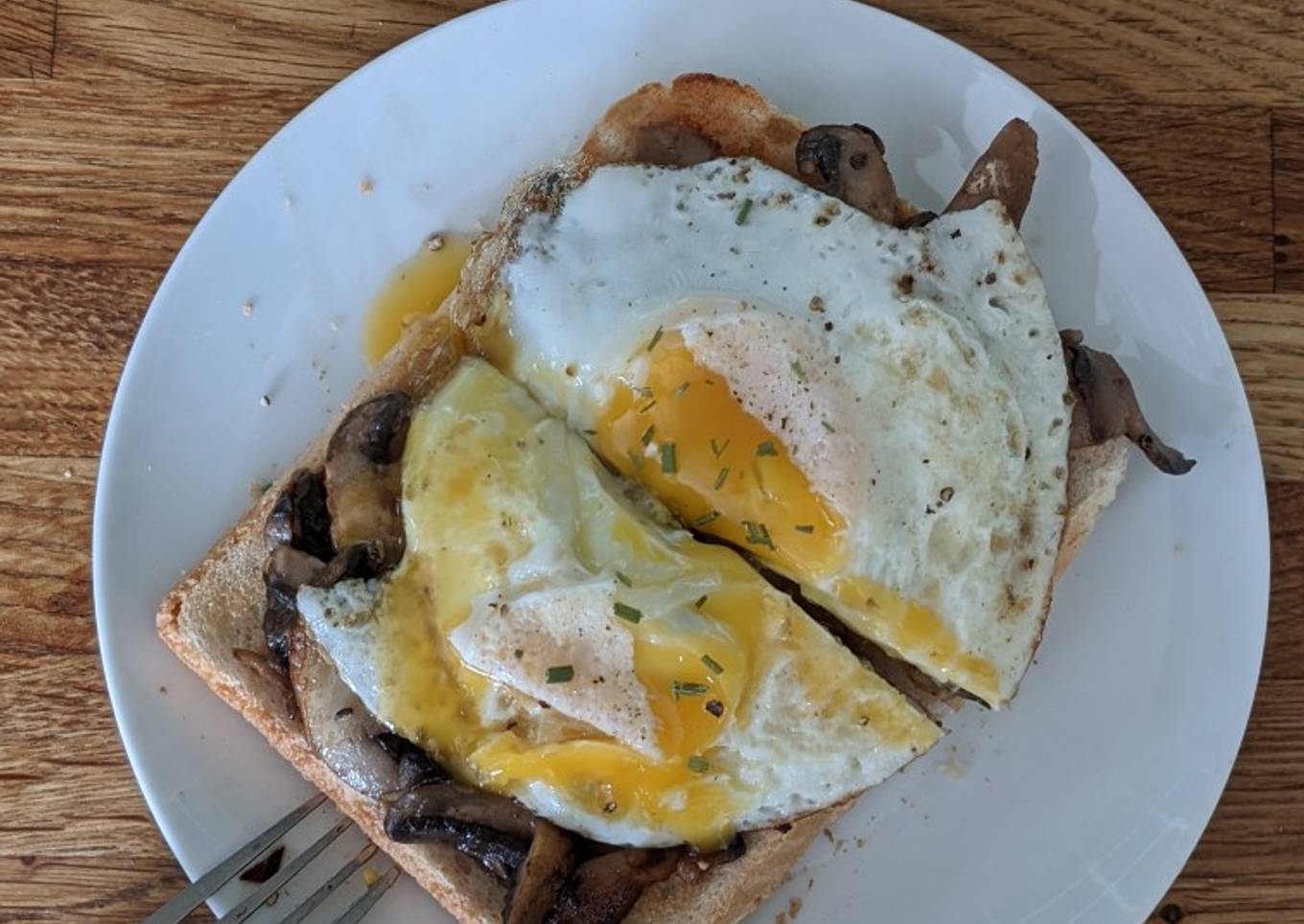 Mushrooms and egg brunch