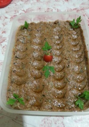 صورة لوصفة كبة البصل مع زيت الزيتون
