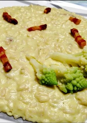 Foto di Risotto con broccolo romanesco e guanciale🥦🥓