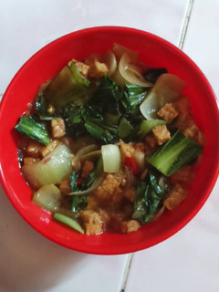 Foto resep Tumis Sehat Sawi dan Tempe