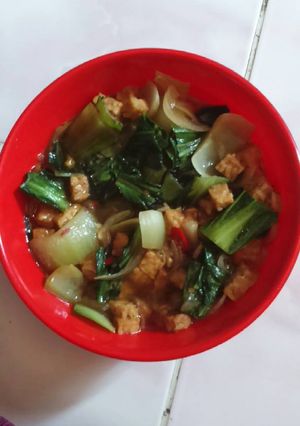 Foto resep Tumis Sehat Sawi dan Tempe