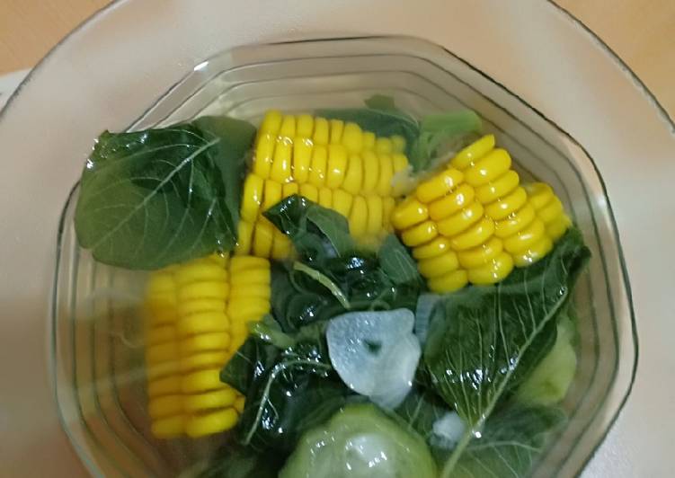 Cara Siapkan Di RumahBening Bayam Oyong Jagung