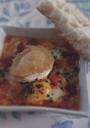 Une photo de # Juin Cocottes piquantes au chorizo