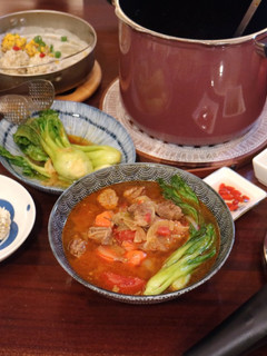 一鍋三菜part1~玉米丸子&珍珠丸子&番茄牛肉湯【WMF 6.5L Fusiontec 快力鍋】 的食譜成品照片