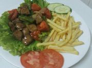 A picture of fries garlic
